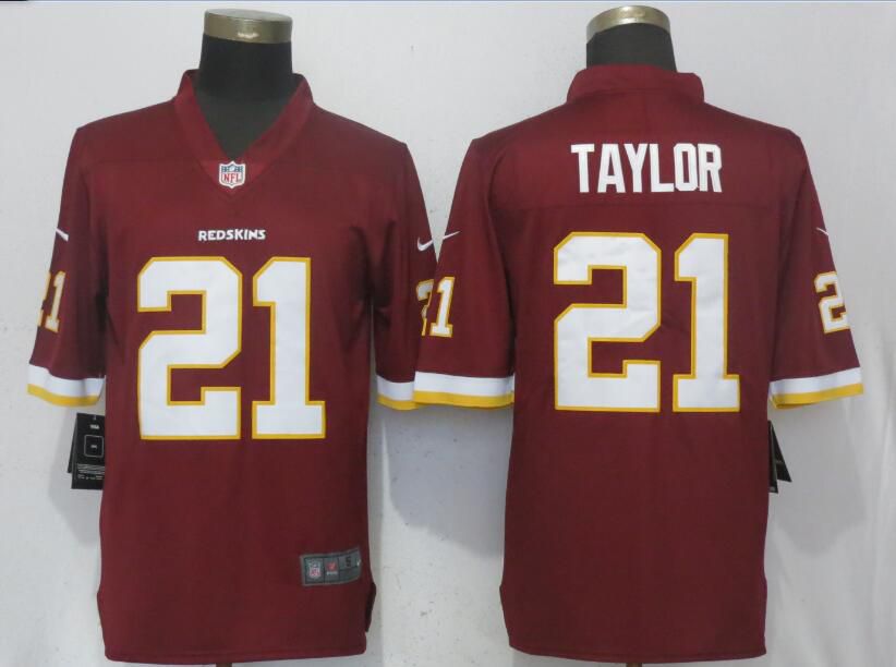 Men Washington Red Skins #21 Taylor Red Nike Vapor Untouchable Limited Playe NFL Jerseys